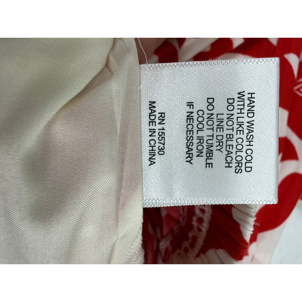 Rose+Olive Resortwear Set Women S Red White Tropical Beaded Cami Wide Leg Pants - Picture 12 of 12